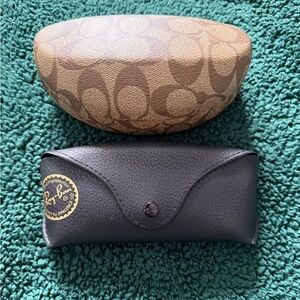 Coach & Ray-Ban Black Sunglasses Cases